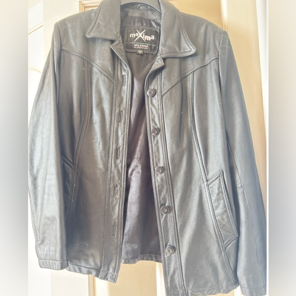 Wilsons Leather Black Shirt Jacket